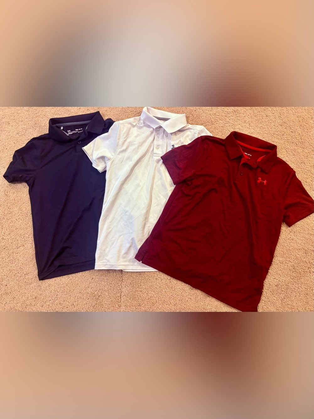 Under Armour Polo Pack - Black, White & Maroon